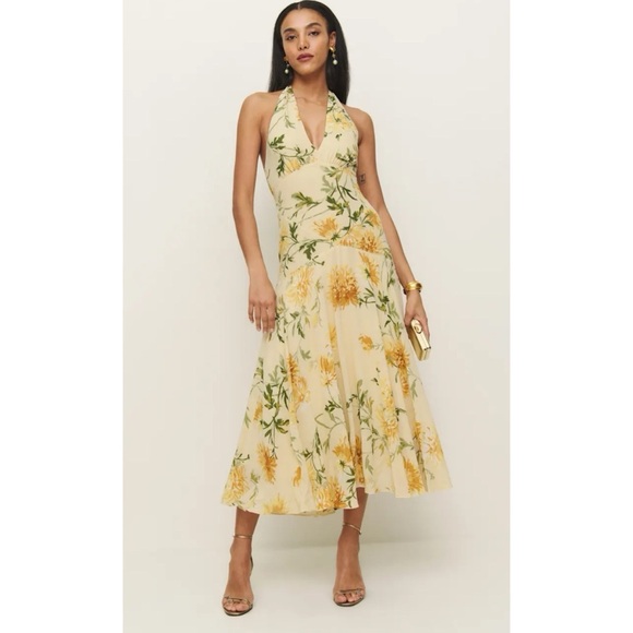 Reformation Briony Dress in Honeyglow - Picture 1 of 12
